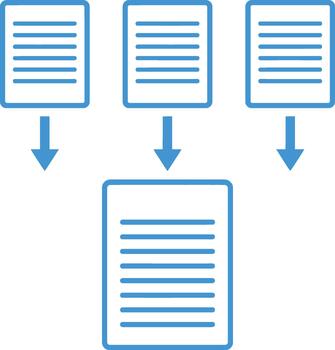 datos colección y documento Procesando flujo de trabajo vector