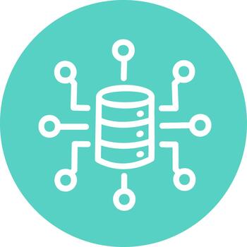 central base de datos servidor red conexión icono vector