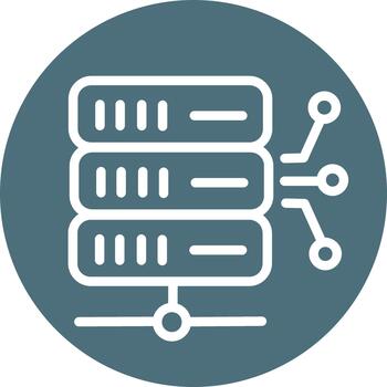 servidor estante base de datos red datos icono vector