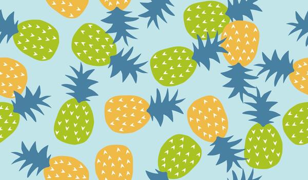 Pineapple pattern background vector