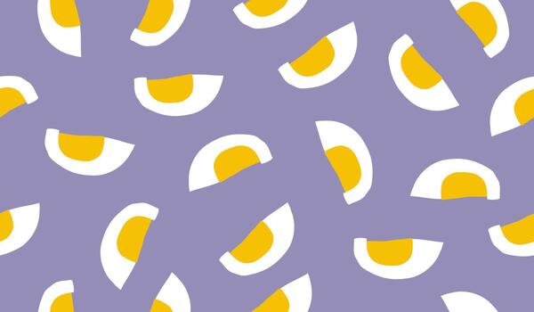 Boiled eggs pattern vector