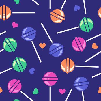 Cute candy pattern design vector