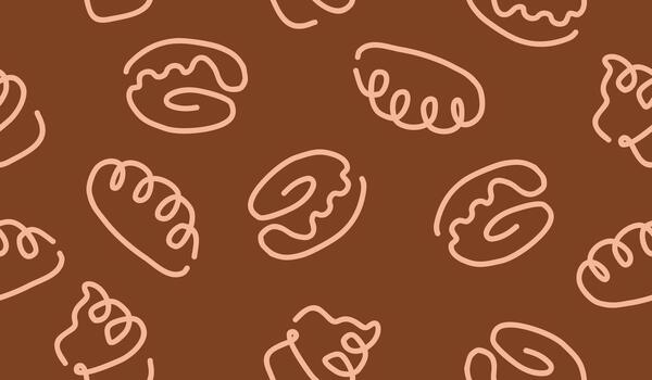 Cute bakery pattern vector