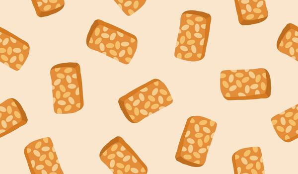 Tempeh pattern background vector