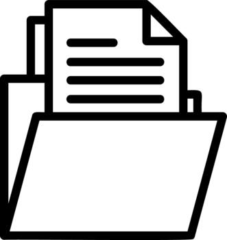 Document folder container for office data organization vector