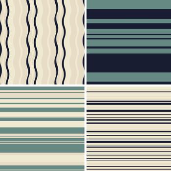 cuatro diferente a rayas patrones vector