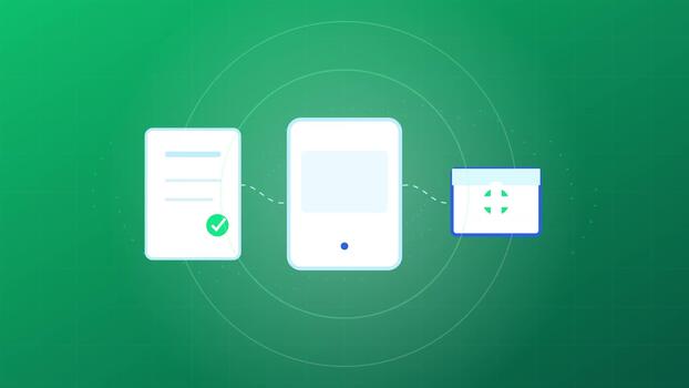 Digital Document Workflow and Data Processing Animation video