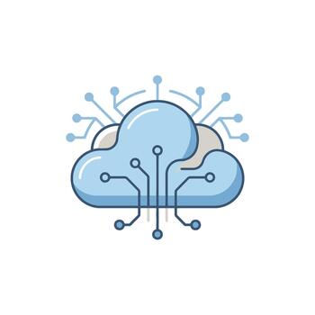 Cloud Computing Flat Icon vector