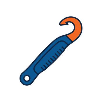 Hook Tool Flat Icon vector