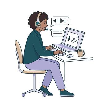 Remote Work Flat Icon vector
