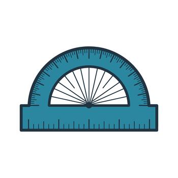 Protractor Flat Icon vector