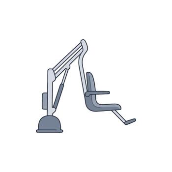 Exercise Machine Flat Icon vector