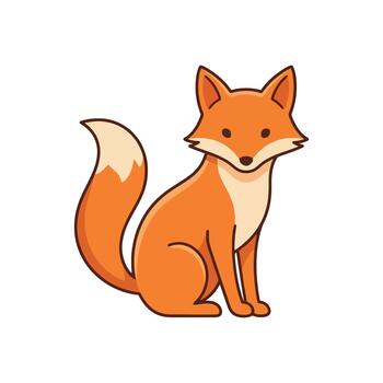 Fox Flat Icon vector