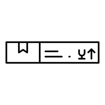 Rectangular Box Line Icon vector