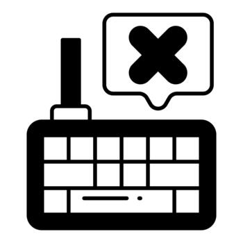 incorrecto entrada tono dual icono vector
