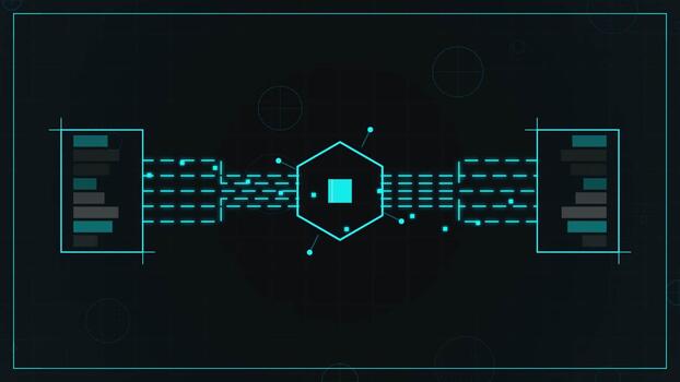 futurista datos Procesando hud interfaz animación video
