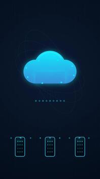 Cloud Computing and Data Synchronization Concept Animation video