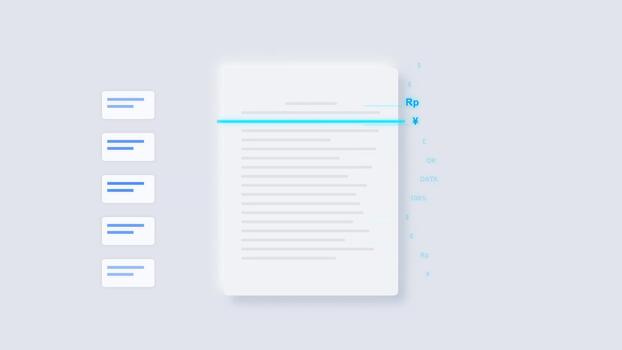 Digital dokumentieren Scannen und Daten wird bearbeitet Animation video