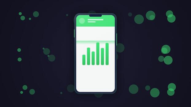 Mobile App Interface Analytics and Data Visualization Animation video