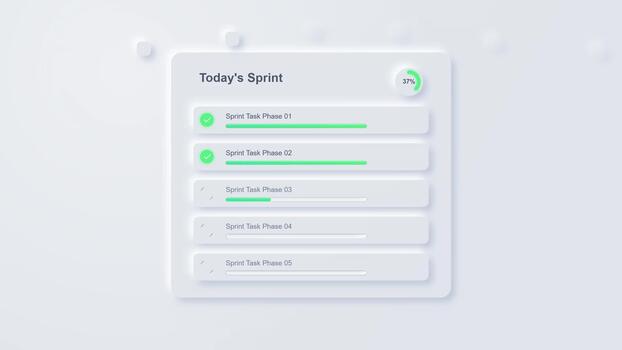 Project Management Sprint Task Progress Tracking Interface video