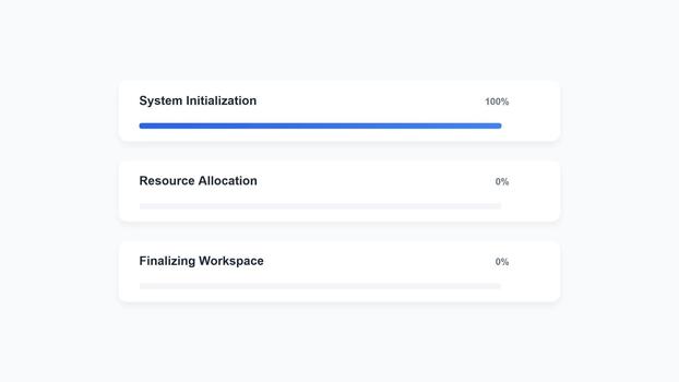 Software System Initialization and Loading Progress Bars video