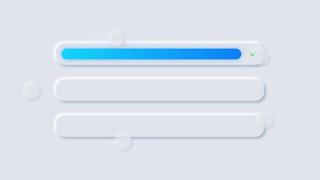 Neumorphic Progress Bars Loading Animation video