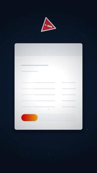 Digital Invoice Loading with Error Warning Symbol video