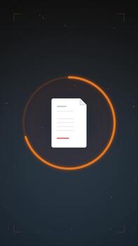 Digital Document Loading Animation with Progress Circle video
