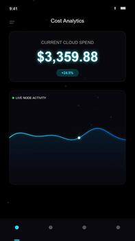 Digital Cloud Cost Analytics Dashboard Interface video