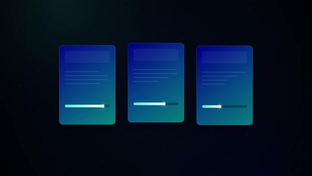 Abstract Digital Interface Loading Progress Bars Animation video