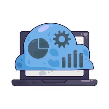 cloud computing illustration vector