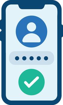 dos factor autenticación seguridad icono vector