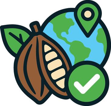 Commodity Origin Verification Icon vector