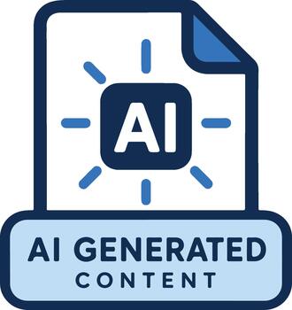 contenido etiqueta documento artificial inteligencia chip vector