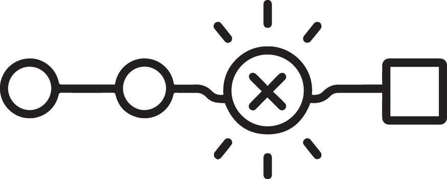 Workflow Error Detection Icon vector