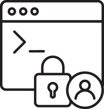 Secure User Access Control Icon vector