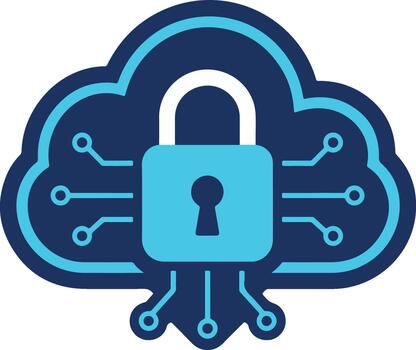 seguro nube bloquear icono nube datos proteccion vector