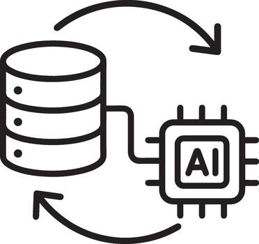 Data AI Sync Loop Icon vector