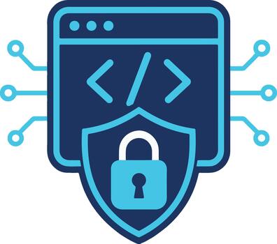 API security code icon protected software systems vector
