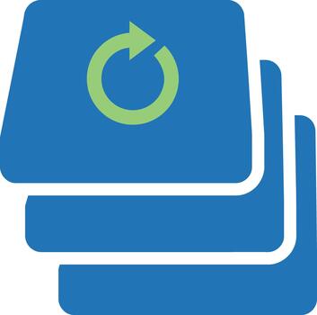 Document Stack with Refresh Sync Icon for File Update Concepts vector