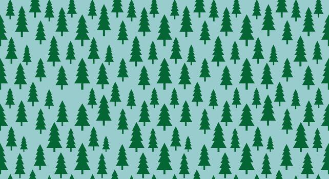 Green pine tree repeating pattern background vector