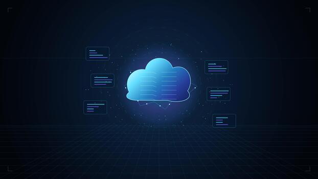 neural Wolke Computing Daten Ader Technologie Hintergrund video