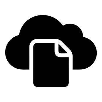 Digital Cloud Computing Document Storage Icon Symbol vector