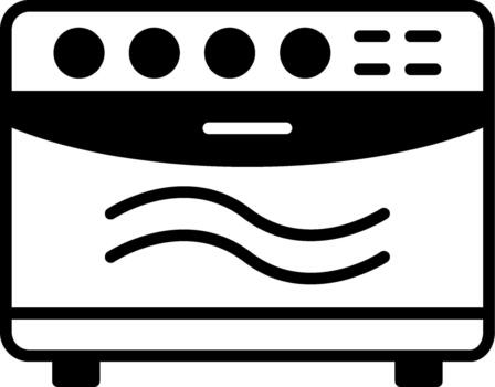 Microwave Semi Solid Icon Quick Heating vector