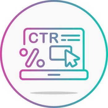 ctr mejoramiento línea degradado icono vector