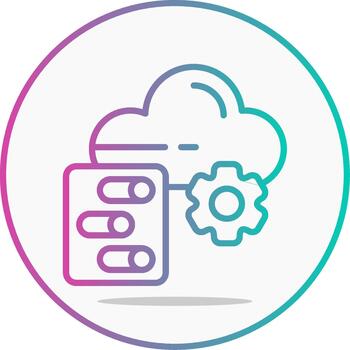 Data Studio Line Gradient Icon vector