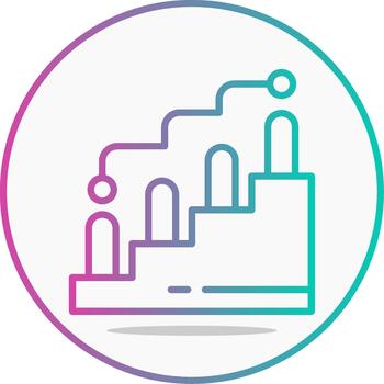 Incrementality Testing Line Gradient Icon vector