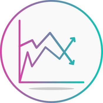Line Chart Gradient vector