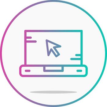 cursor línea degradado diseño icono ratón puntero vector