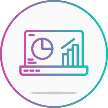datos visualización línea degradado información gráfico vector